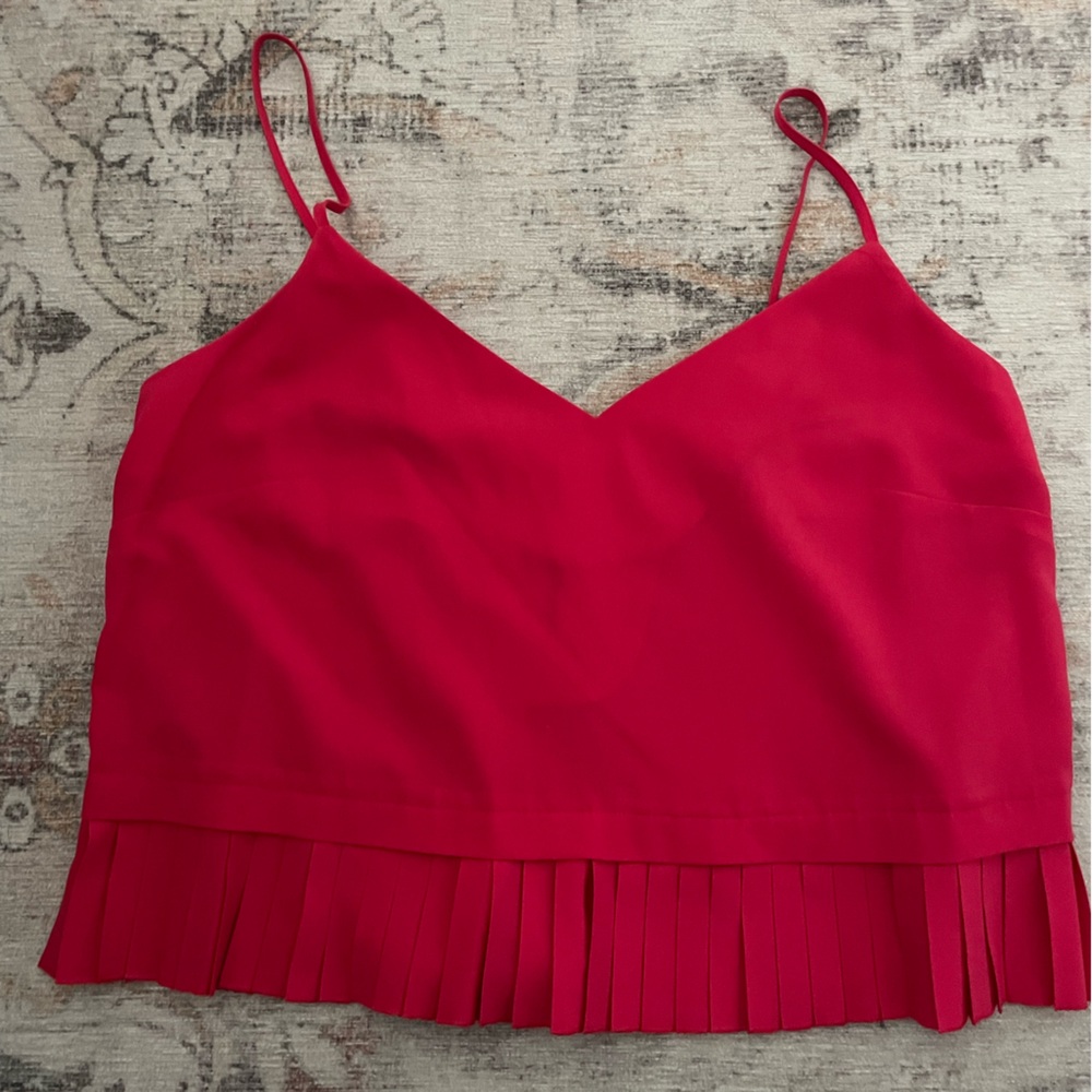 French Connection Vibrant Red Top
